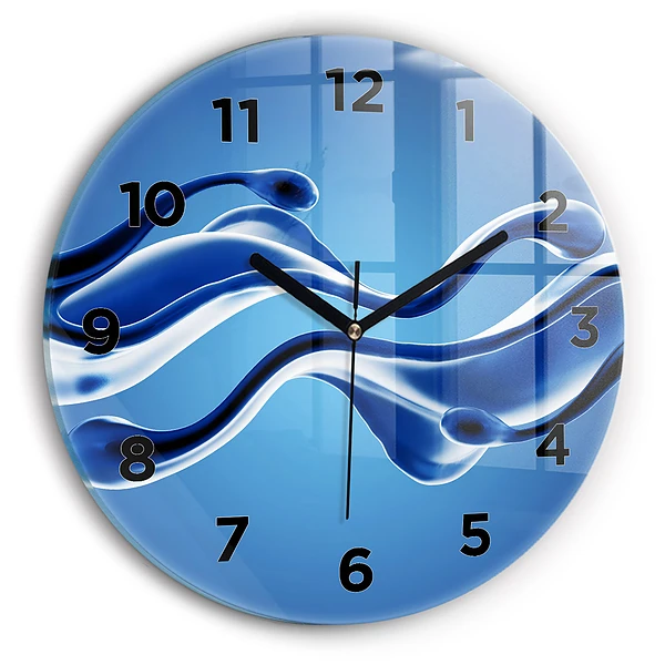 Wanduhr rund mit motiv Flüssige Abstraktion