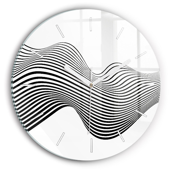 Wanduhr rund mit motiv Schwarz-weiße Kunst