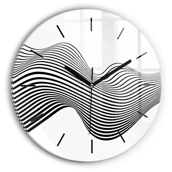 Wanduhr rund mit motiv Schwarz-weiße Kunst