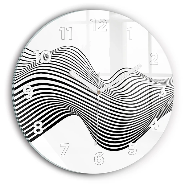 Wanduhr rund mit motiv Schwarz-weiße Kunst