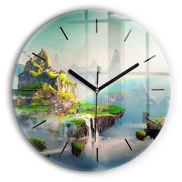 Wanduhr rund mit motiv Chinesische Fantasieszenen