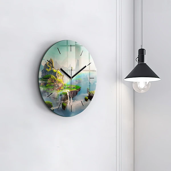 Wanduhr rund mit motiv Chinesische Fantasieszenen