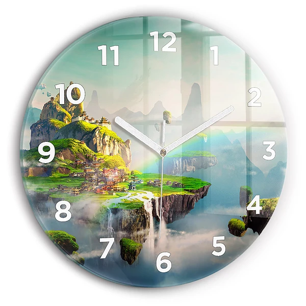 Wanduhr rund mit motiv Chinesische Fantasieszenen