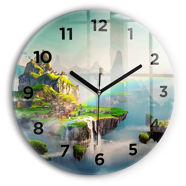 Wanduhr rund mit motiv Chinesische Fantasieszenen