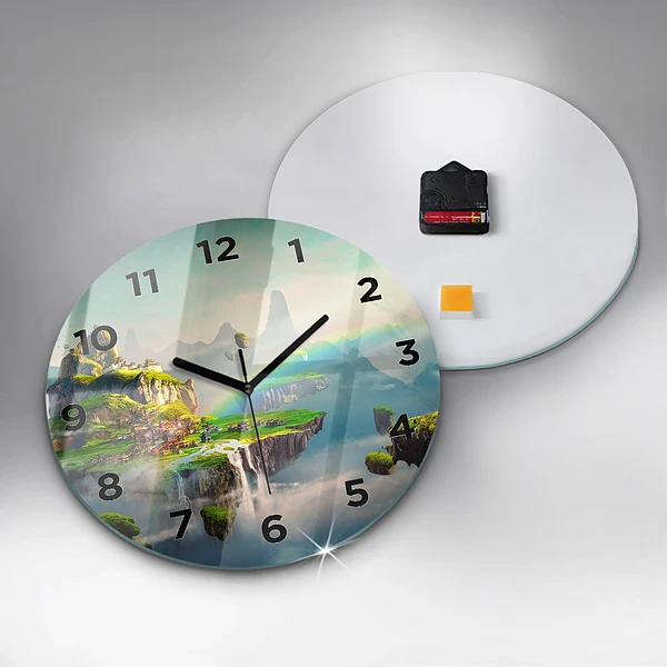 Wanduhr rund mit motiv Chinesische Fantasieszenen