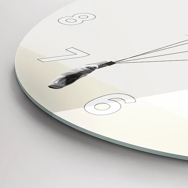 Wanduhr glas rund Abstrakte Tänzerin