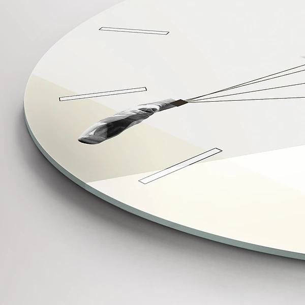 Wanduhr glas rund Abstrakte Tänzerin