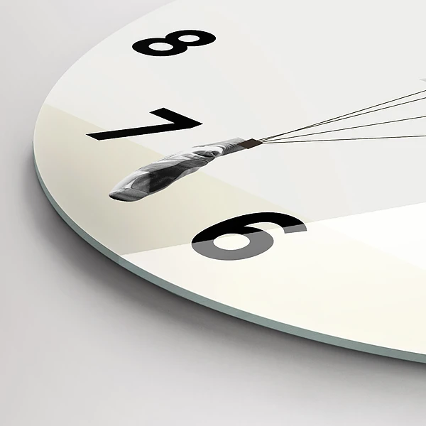 Wanduhr glas rund Abstrakte Tänzerin