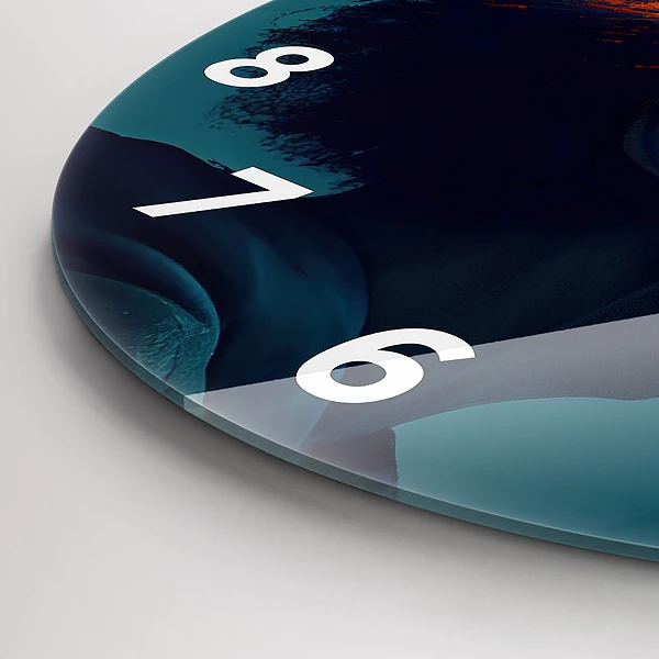 Wanduhr rund mit motiv Futuristische virtuelle Welt