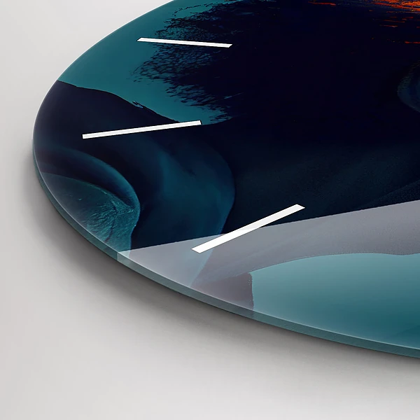 Wanduhr rund mit motiv Futuristische virtuelle Welt