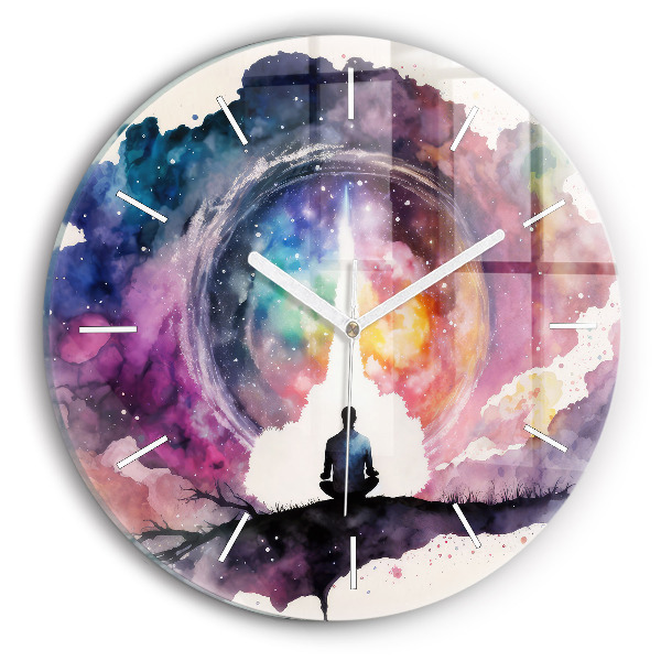 Wanduhr glas rund Lebensstil Meditation