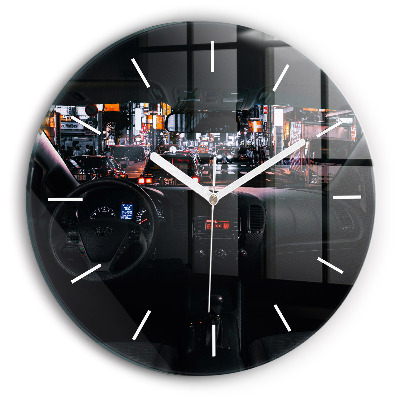 Wanduhr rund mit motiv Auto in Tokio