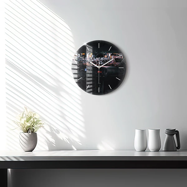 Wanduhr rund mit motiv Auto in Tokio