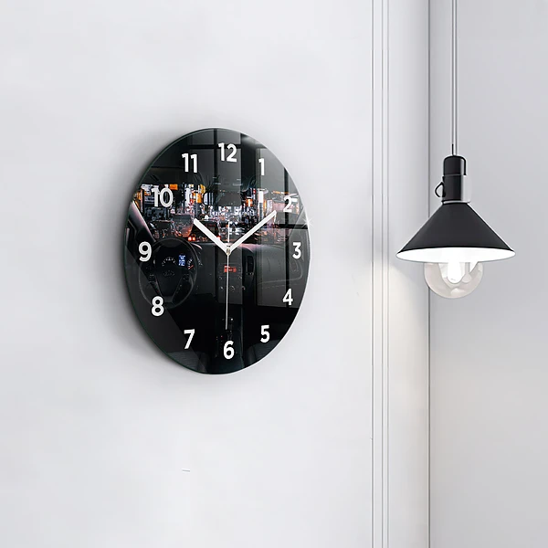 Wanduhr rund mit motiv Auto in Tokio