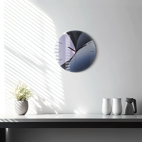Wanduhr rund mit motiv Abstrakte Sonne
