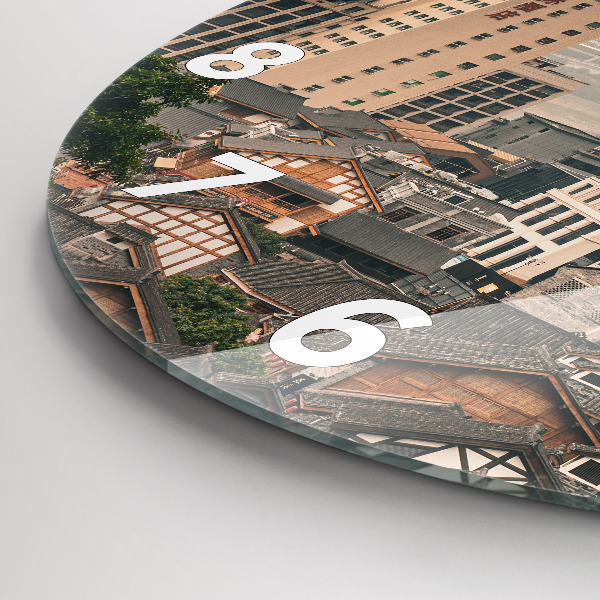 Wanduhr glas rund Alte Stadt in Chongqing