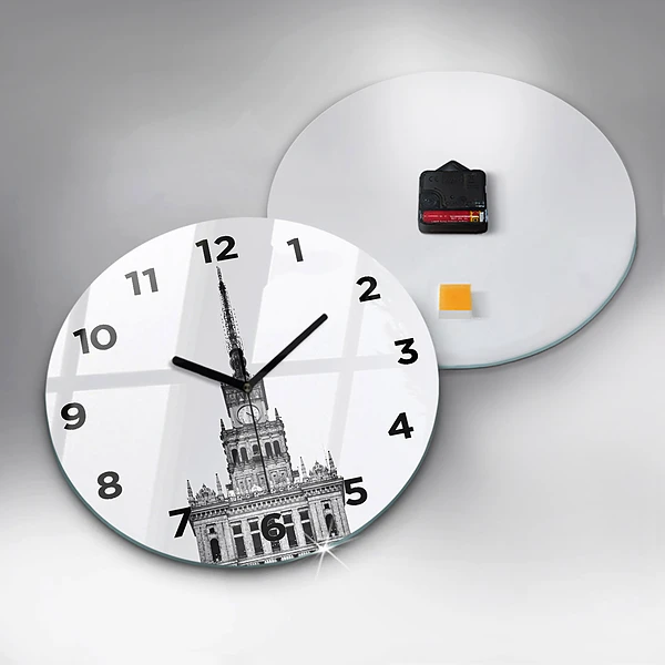Wanduhr rund Palast der Kultur und Wissenschaft
