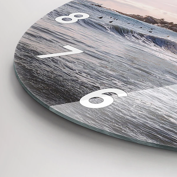 Wanduhr rund mit motiv Surfer in Barcelona