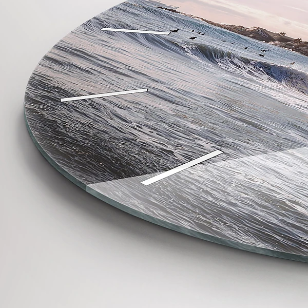Wanduhr rund mit motiv Surfer in Barcelona