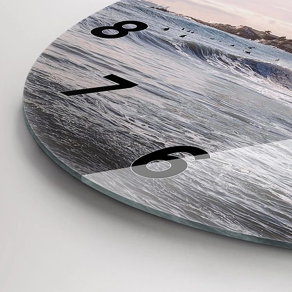 Wanduhr rund mit motiv Surfer in Barcelona
