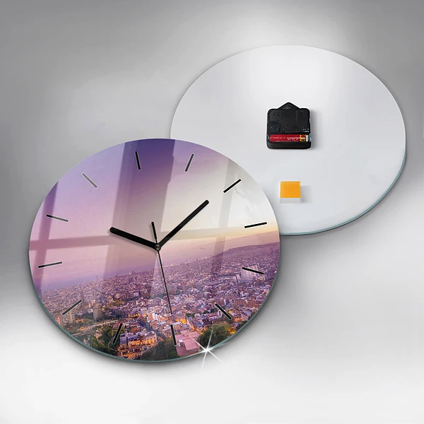 Wanduhr rund mit motiv Barcelona Bunker El Carmel