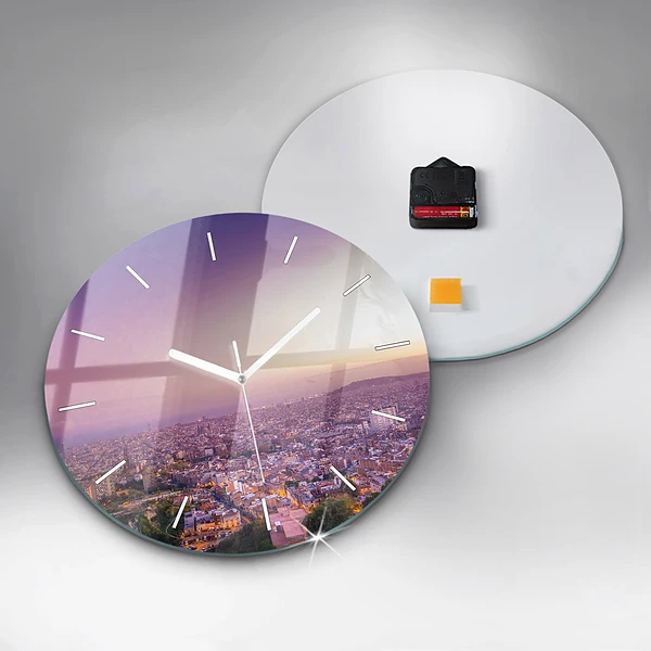 Wanduhr rund mit motiv Barcelona Bunker El Carmel