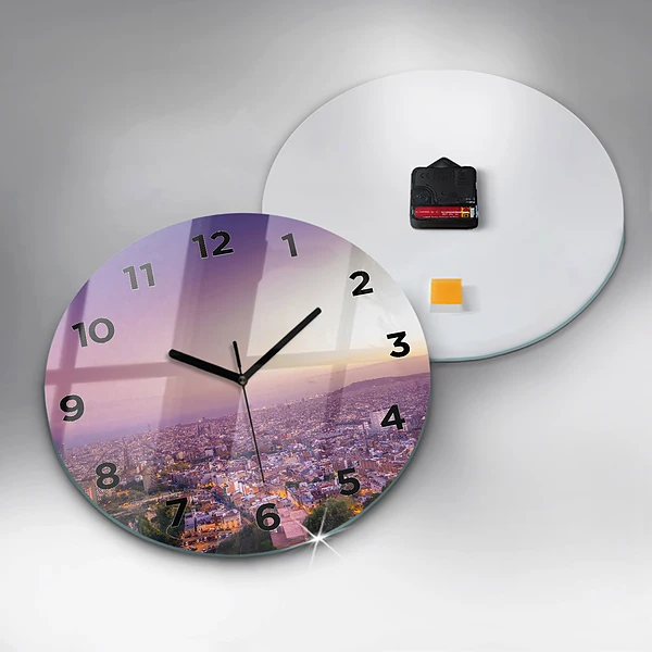 Wanduhr rund mit motiv Barcelona Bunker El Carmel