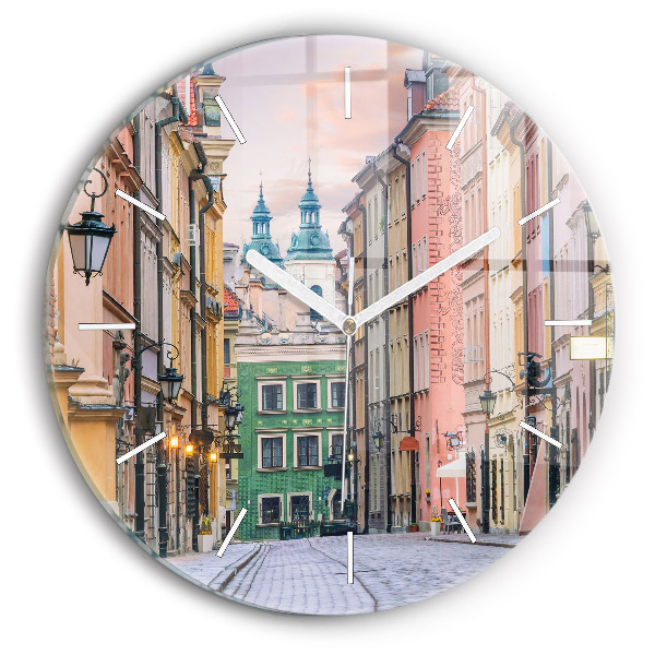 Wanduhr rund Alte Stadt in Warschau