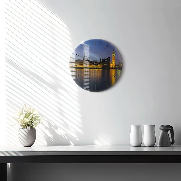 Wanduhr rund mit motiv Winchester Palast London