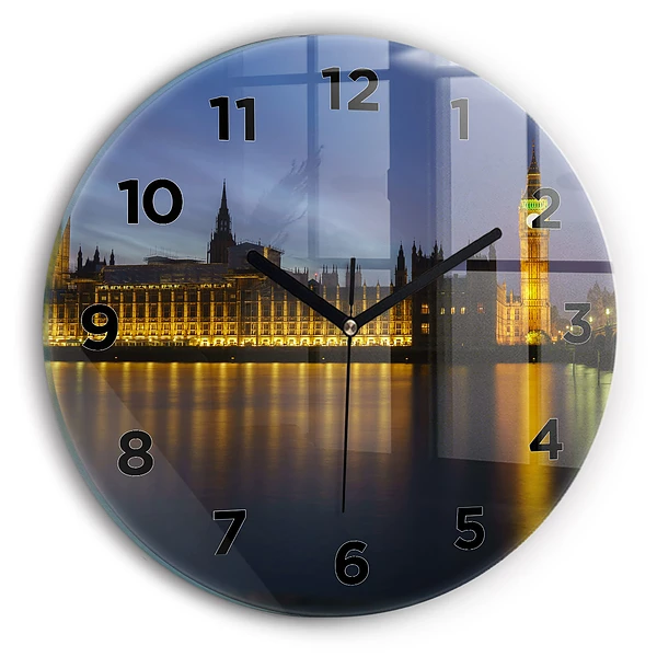 Wanduhr rund mit motiv Winchester Palast London