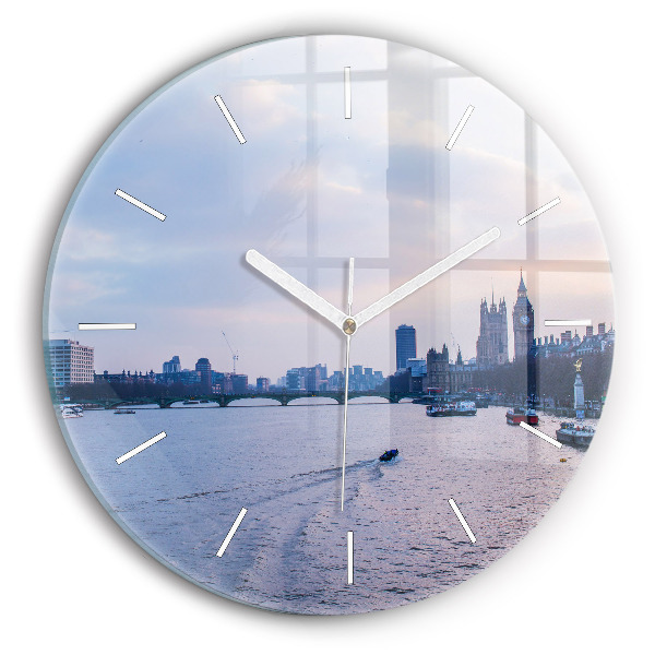 Wanduhr glas rund London Eye-Panorama