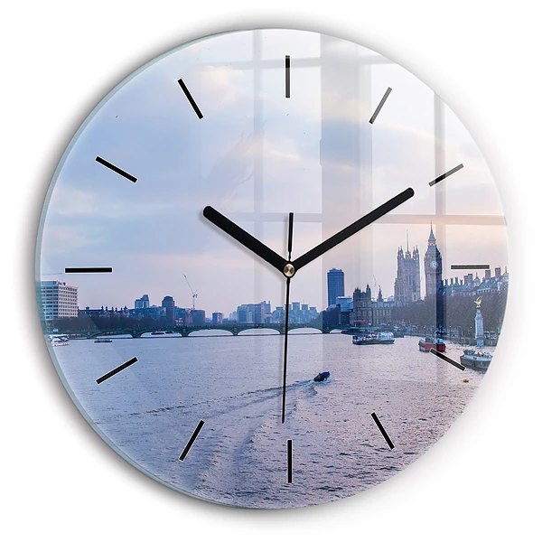 Wanduhr glas rund London Eye-Panorama