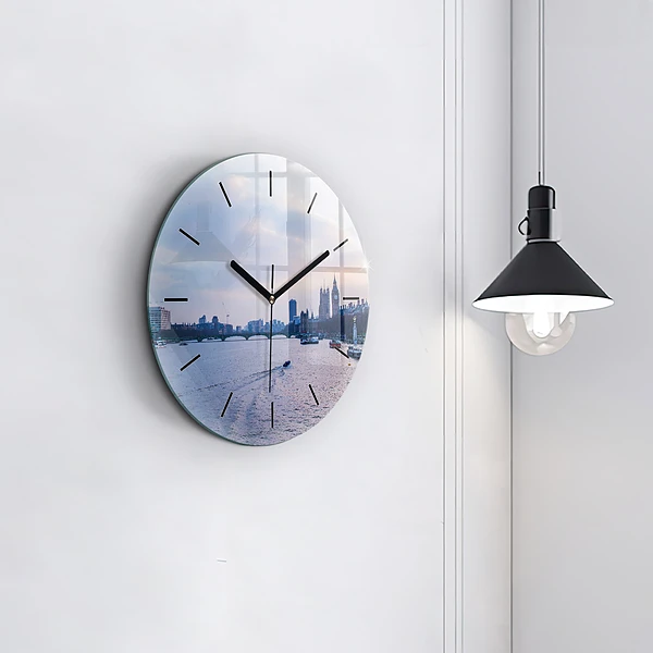 Wanduhr glas rund London Eye-Panorama