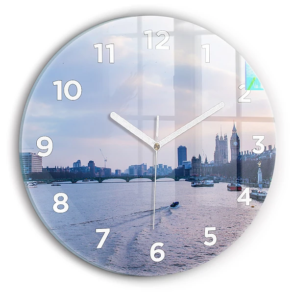 Wanduhr glas rund London Eye-Panorama