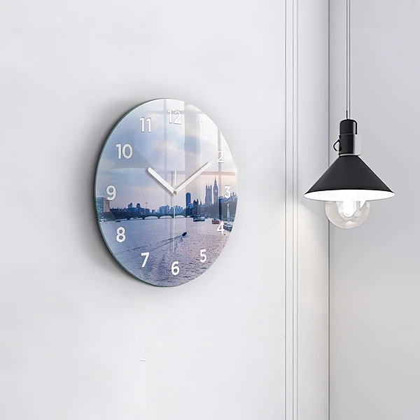 Wanduhr glas rund London Eye-Panorama