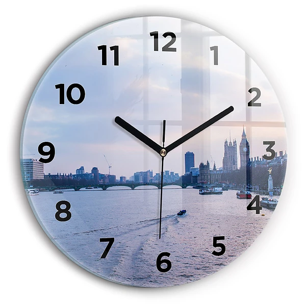 Wanduhr glas rund London Eye-Panorama