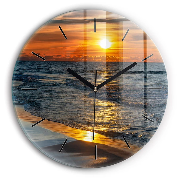 Wanduhr rund mit motiv Władysławowo Ostsee