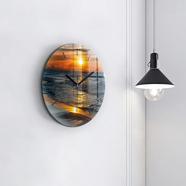 Wanduhr rund mit motiv Władysławowo Ostsee