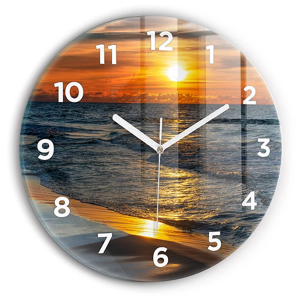 Wanduhr rund mit motiv Władysławowo Ostsee
