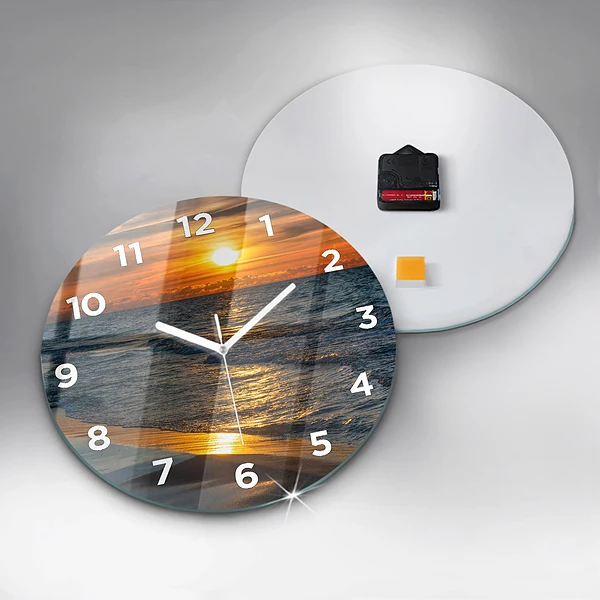 Wanduhr rund mit motiv Władysławowo Ostsee