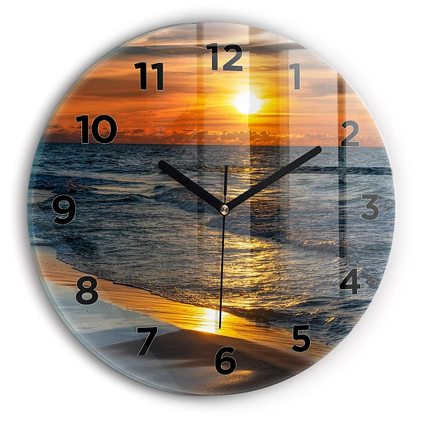 Wanduhr rund mit motiv Władysławowo Ostsee
