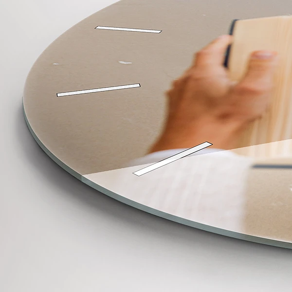 Wanduhr glas rund Ein Moment mit einem Buch