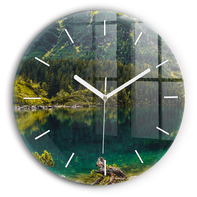 Wanduhr rund mit motiv Morskie Oko im Tatra-Gebirge