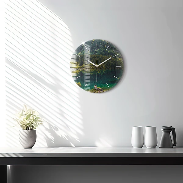 Wanduhr rund mit motiv Morskie Oko im Tatra-Gebirge