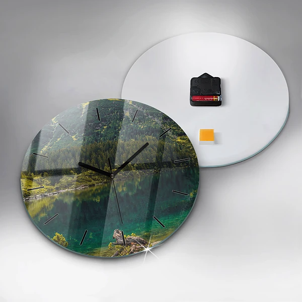 Wanduhr rund mit motiv Morskie Oko im Tatra-Gebirge
