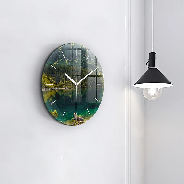 Wanduhr rund mit motiv Morskie Oko im Tatra-Gebirge
