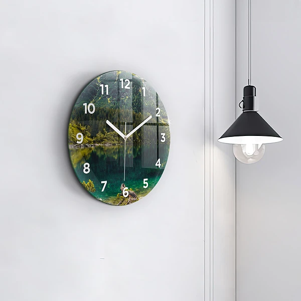 Wanduhr rund mit motiv Morskie Oko im Tatra-Gebirge