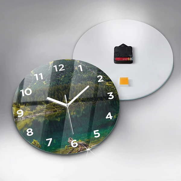 Wanduhr rund mit motiv Morskie Oko im Tatra-Gebirge