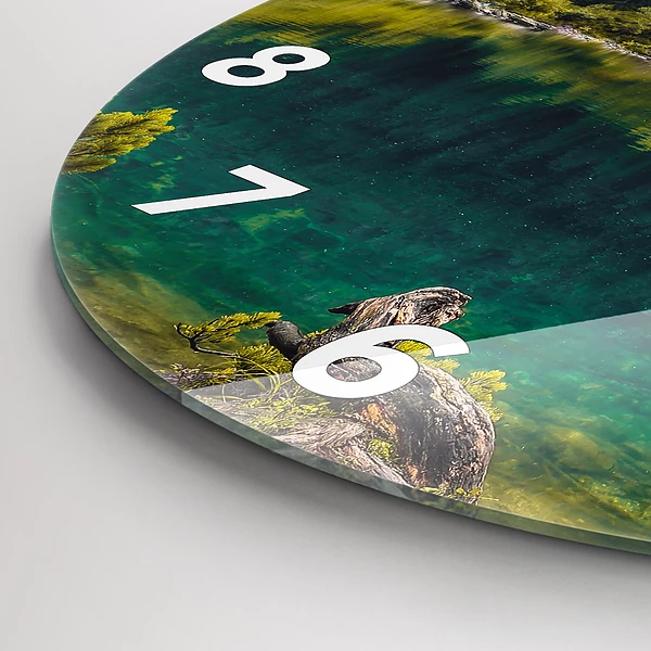 Wanduhr rund mit motiv Morskie Oko im Tatra-Gebirge