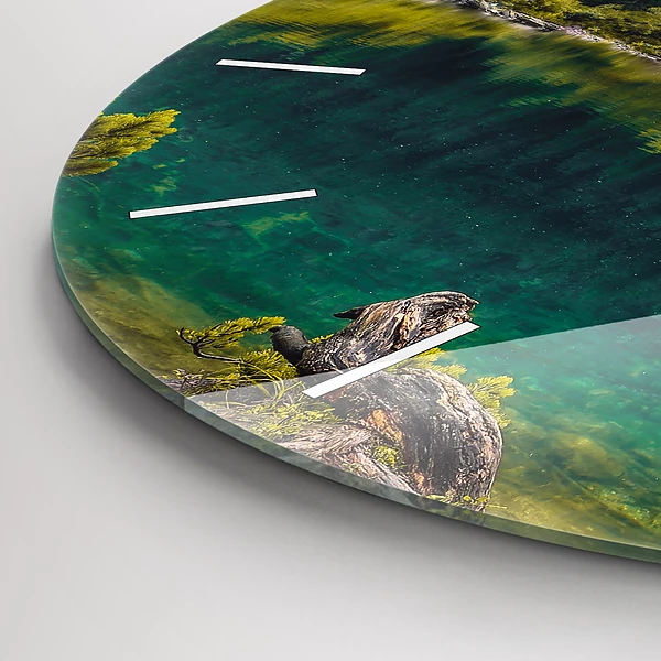 Wanduhr rund mit motiv Morskie Oko im Tatra-Gebirge